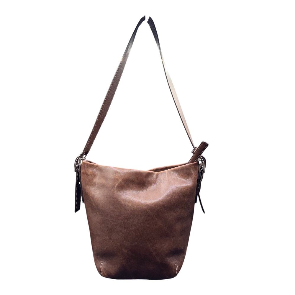 Coach 9186 Soho Legacy Bucket Duffle Brown Leather Shoulder Bag Y2K Vintage